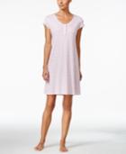 Miss Elaine Paisley-print Henley Nightgown