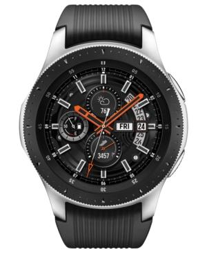 Samsung Unisex Galaxy Bluetooth Onyx Black Silicone Strap Touchscreen Smart Watch 46mm
