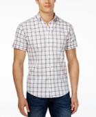 Vince Camuto Men's Plaid Short-sleeve Shirt