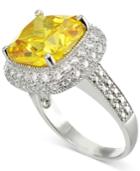 Giani Bernini Yellow Cubic Zirconia Ring In Sterling Silver, Only At Macy's