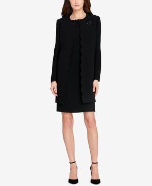 Tahari Asl Scalloped Topper Jacket & Sheath Dress