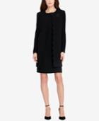 Tahari Asl Scalloped Topper Jacket & Sheath Dress