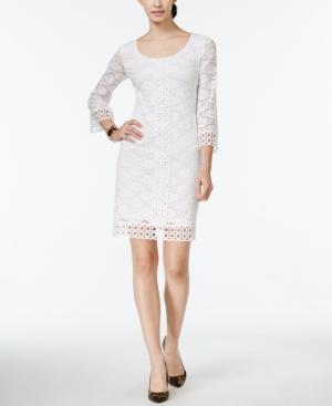 Alfani Crochet-lace Shift Dress, Only At Macy's