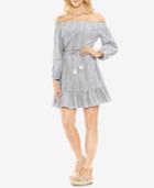 Vince Camuto Striped Off-the-shoulder Dress