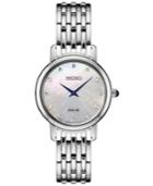 Seiko Women's Solar Diamond Collection Diamond-accent Stainless Steel Bracelet Watch 30mm