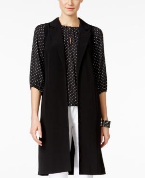 Vince Camuto Open-front Long Vest