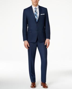 Marc New York By Andrew Marc Men's Slim-fit Solid Blue Suit