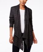 Karen Scott Petite Pointelle-knit Open-front Cardigan, Only At Macy's