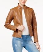 Guess Ribbed Faux-leather Jacket