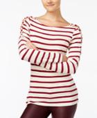 Jessica Simpson Striped Lace-up Top