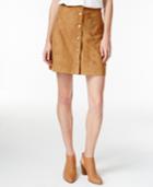Maison Jules Faux-suede Button-front Skirt, Only At Macy's