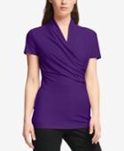 Dkny Stand-collar Surplice Top, Created For Macy's