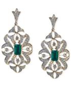 Brasilica By Effy Emerald (1 Ct. T.w.) And Diamond (1/2 Ct. T.w.) Drop Earrings In 14k Gold