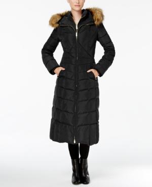 Jones New York Faux-fur-trim Down Maxi Coat
