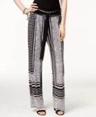 Inc International Concepts Petite Printed Soft Pants, Only At Macy's