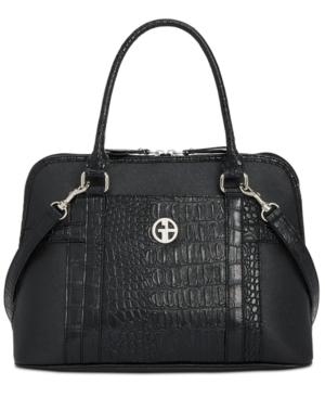 Giani Bernini Croc-embossed Saffiano Dome Satchel, Created For Macy's