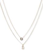 Dkny Double Row Pendant Necklace, 16 Long + 3 Extender, Created For Macy's