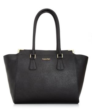 Calvin Klein On My Corner Saffiiano Leather Tote