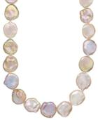 Sterling Silver Pink Keshi Pearl Necklace (12-15mm)