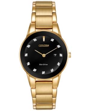 Citizen Women's Eco-drive Diamond Accent Gold-tone Stainless Steel Bracelet Watch 30mm Ga1052-55g, Created For Macy's