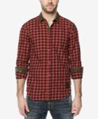 Buffalo David Bitton Men's Gingham Contrast-trim Shirt