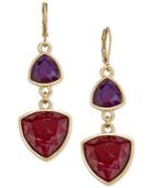 Charter Club Gold-tone Multi-stone Drop Earrings, Only At Macy's