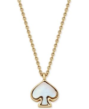 Kate Spade New York Signature Spade Gold-tone Imitation Mother-of-pearl Pendant Necklace