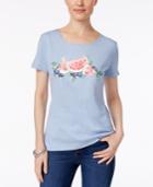 Karen Scott Petite Cotton Watermelon Graphic T-shirt, Only At Macy's