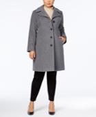 Anne Klein Plus Size Wool-cashmere-blend Walker Coat