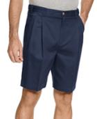 Geoffrey Beene Big And Tall Shorts, Extender Waist Double Pleat Shorts
