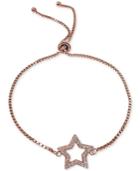 Giani Bernini Cubic Zirconia Star Adjustable Slider Bracelet In 18k Rose Gold-plated Sterling Silver, Only At Macy's