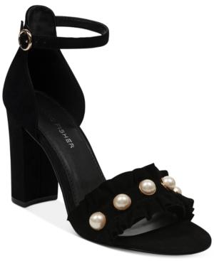 Marc Fisher King Pearl Ruffle Two-piece Sandals Women's Shoes