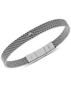 Emporio Armani Men's Stainless Steel Mesh Logo Bracelet Egs2140