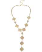 M. Haskell For Inc Gold-tone Beaded White Filigree Lariat Necklace, Only At Macy's