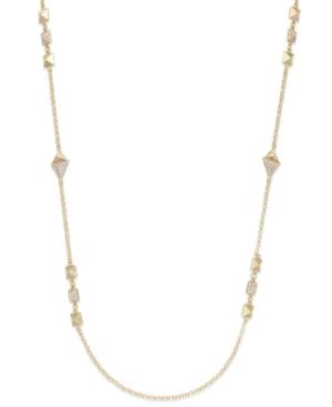 Abs By Allen Schwartz Crystal Pyramid Station Long Necklace