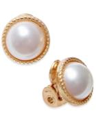 Charter Club Gold-tone Imitation Pearl Clip-on Stud Earrings, Only At Macy's