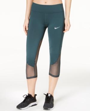 Nike Racer Mesh-trimmed Cropped Leggings