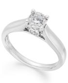 Trumiracle Diamond Ring, 14k White Gold Diamond Solitaire Ring (1/2 Ct. T.w.)