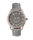 Bertha Quartz Clara Collection Grey Leather Watch 39mm