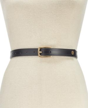 Calvin Klein Disc Rivet Stud Leather Belt