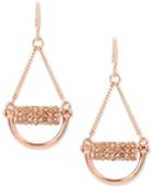 Kenneth Cole New York Rose Gold-tone Pave Chandelier Earrings