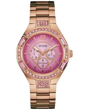Guess Women's Rose Gold-tone Stainless Steel Bracelet Watch 40mm U0776l3
