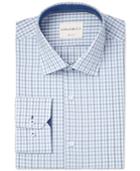 Con. Struct Men's Slim-fit Blue Check Dress Shirt