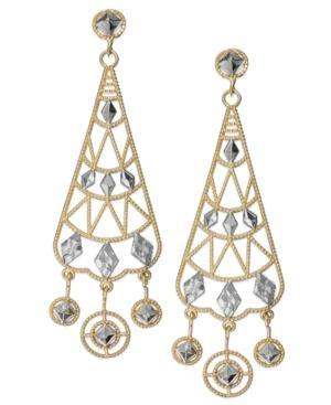 14k Two-tone Chandelier Earrings