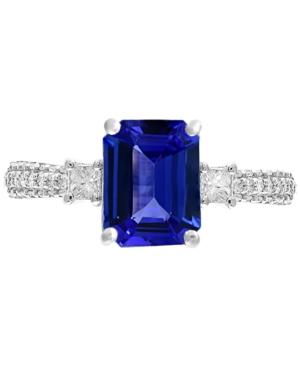 Gemstone Bridal By Effy Tanzanite (2-1/10 Ct. T.w.) & Diamond (3/8 Ct. T.w.) Ring In 18k White Gold