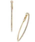 Thalia Sodi Gold-tone Crystal Pave Marquise Hoop Earrings, Only At Macy's