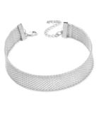Inc International Concepts Silver-tone Mesh Choker Necklace, Only At Macy's