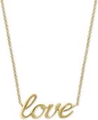 Effy Kidz Children's Scripted Love 16 Pendant Necklace In 14k Gold