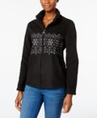 Karen Scott Petite Snowflake Fleece Jacket, Only At Macy's
