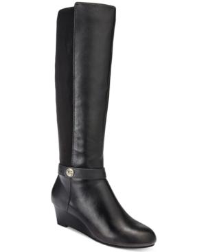 Giani Bernini Dafnee Tall Wide Calf Wedge Boots, Only At Macy's Women's Shoes